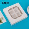 12 unidades Caja de Embalaje de Regalo con Ventana de Papel Cajas de Panadería para Pastel, Chocolates, Galletas, Tarta y Más Pasteles, Detalles de Cumpleaños, Regalos para Fiesta de Boda, Horneado