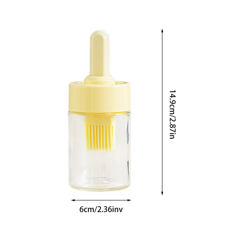 Portable Kitchen Oil Bottle Silicone Brush Adjustable With Barbecue Spray Bottle For BBQ Baking Oil Dispenser Outdoor Tableware