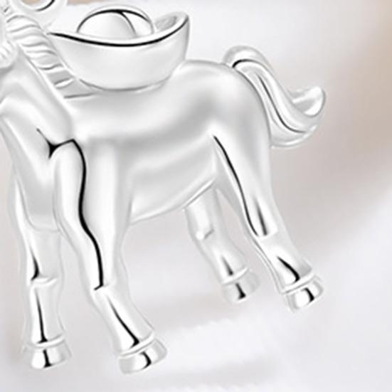 Horse Pendant Necklace Ingot on Horse Pendant Necklace Immediate Wealth Lucky Horse Necklace Birthday Gift for Women Men