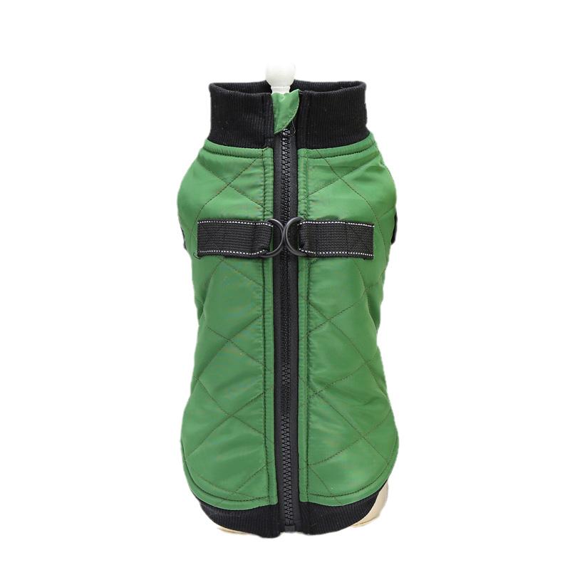 

Теплая куртка из хлопка для домашних животных, зимняя одежда для щенков, кошек, собак, шнауцеров, мальтийских болонок, пальто, одежда для собак, mascotas ubranka dla psa S зелёный