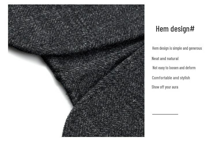 Hengyuanxiang Men's Wool Stand-Up Collar Zhongshan Jacket - Casual Woolen Coat for Seniors