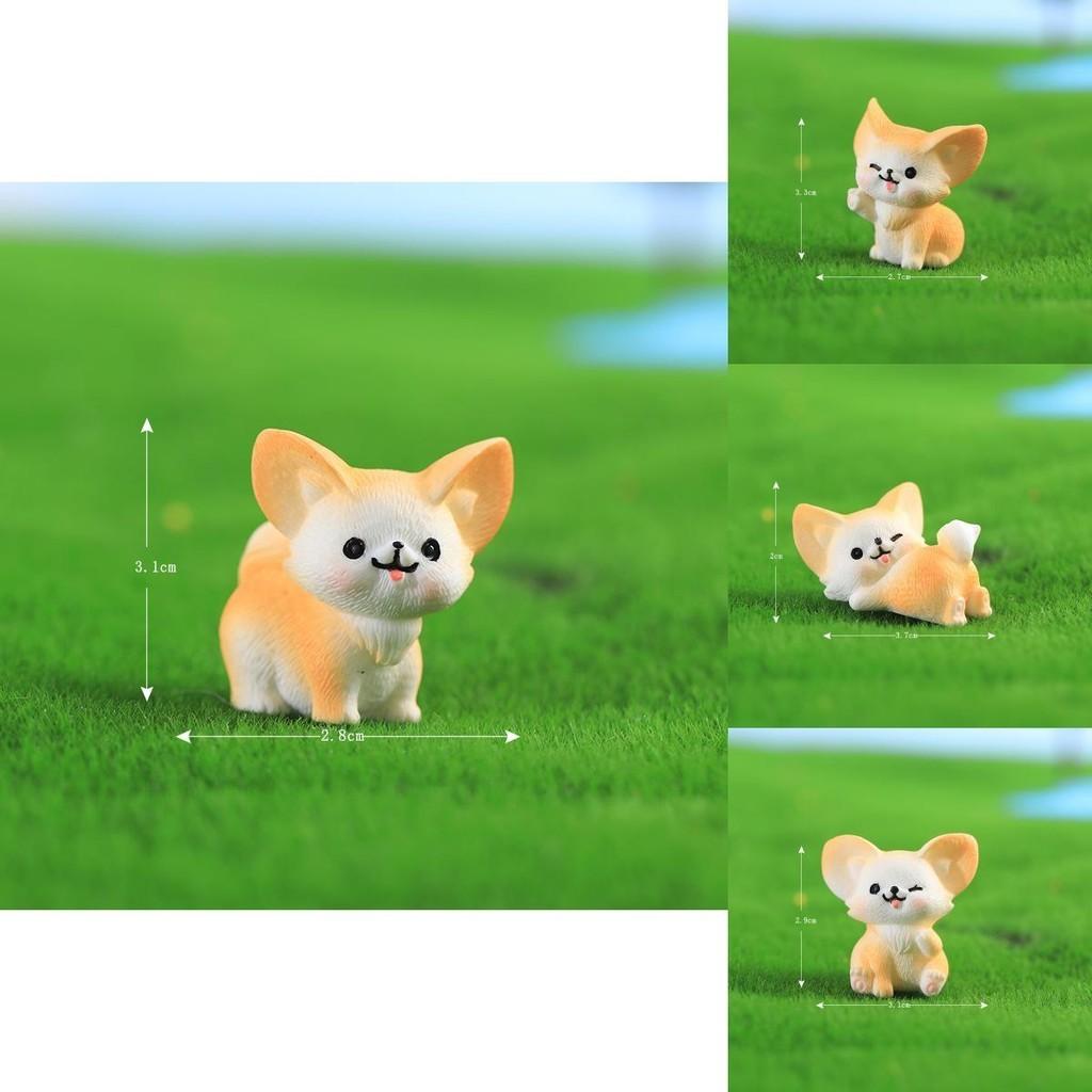 Entzückendes Harz Fennek Fuchs Figuren Set von 13 Miniatur Cartoon Tier Dekorationen