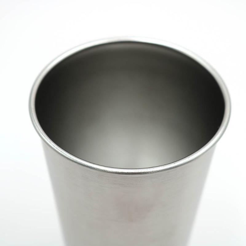 16oz Stainless Steel Metal Beer Cup Wine Cups Kitchen Accessories for Portable Drinkware Set