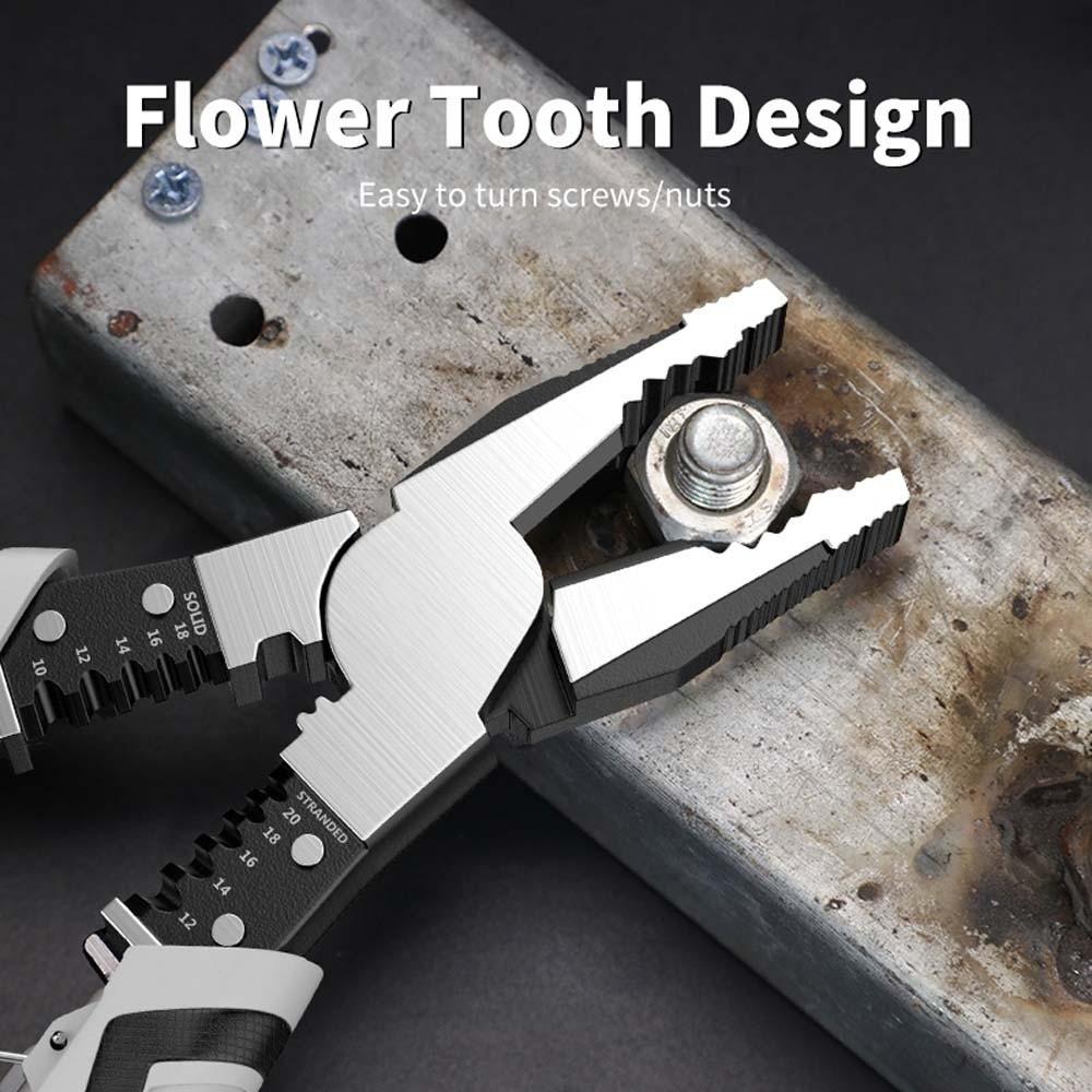 Flat/Pointed Mouth 9-inch Wire Plier Steel Wire Stripper Household Diagonal Plier Locksmith