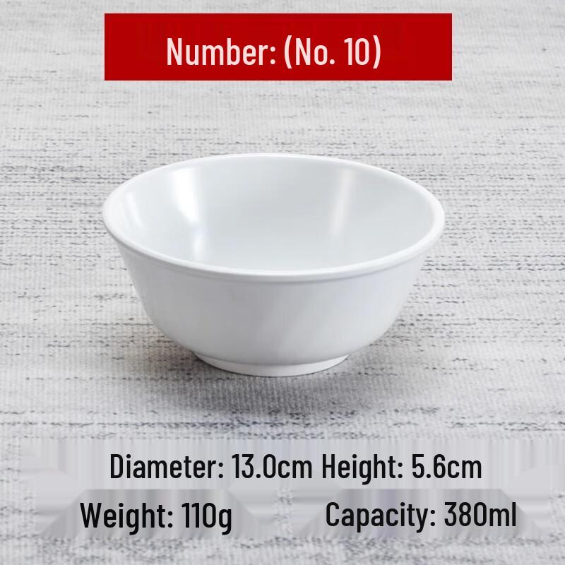 AVADEN Melamin Porzellanimitat Suppen- & Reisschalen - 10er-Pack