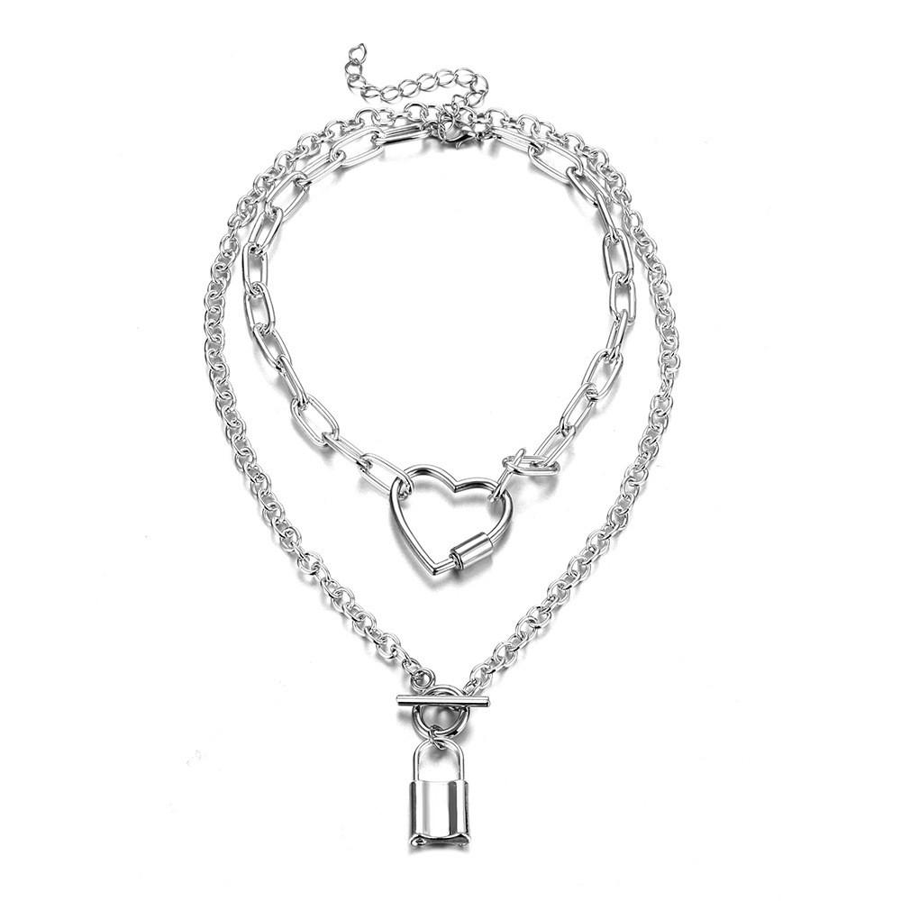 

Unique Double Allure Layer Chain Necklace For Women In Contemporary Style Geometric