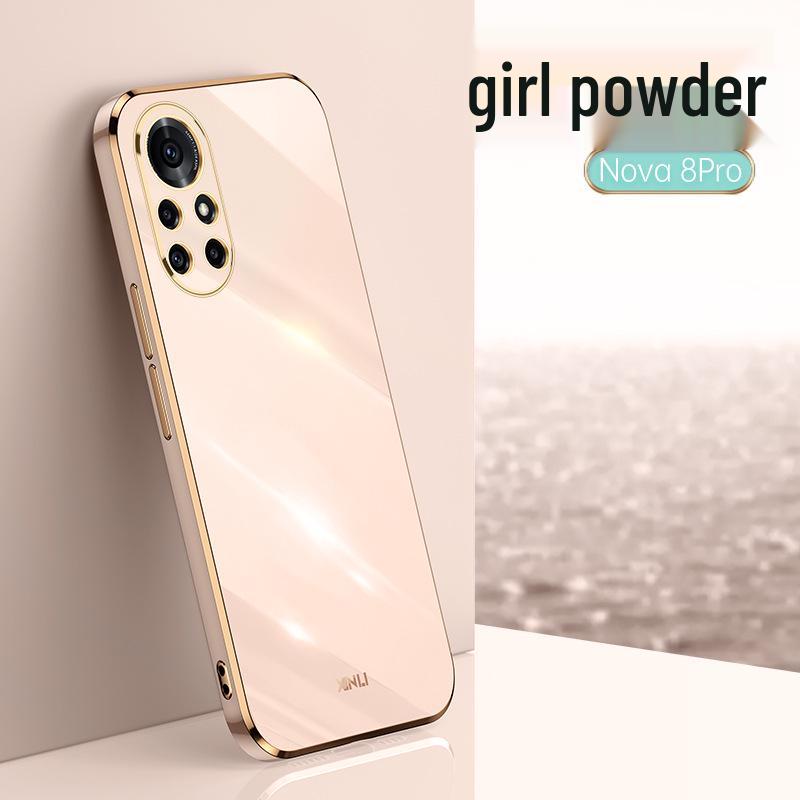 Soft silicone protective cover for Huawei Honor V40, 9X, and 30i. Electroplated with straight edges, anti-fall design.