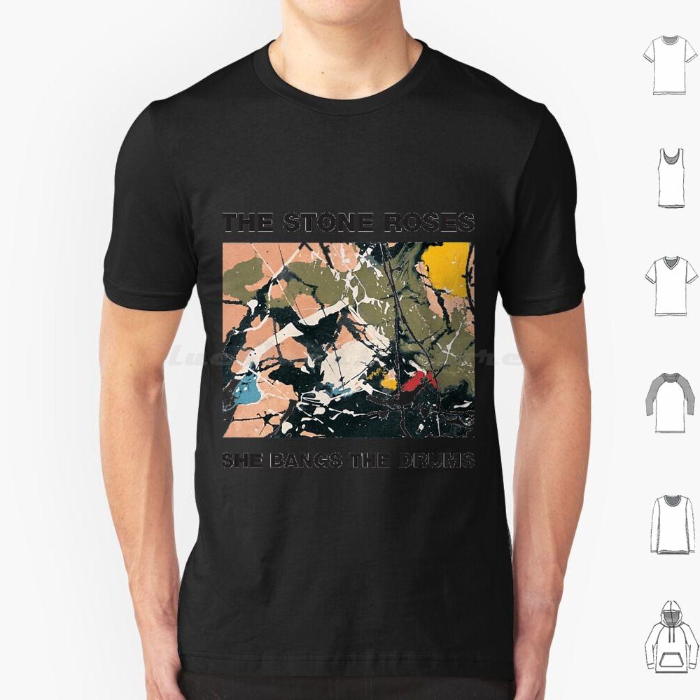 Trendiges She Bangs The Drums T-Shirt Große Größe 100% Baumwolle The Stone Roses Stone Roses The Stone Roses Galaxy Stone Madchester