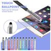 100Pcs/Lot 2 In 1 Crystal Metal Ballpoint Pen Fashion Creative With Stylus Touch Pen Free Custom Logo Name Website Address