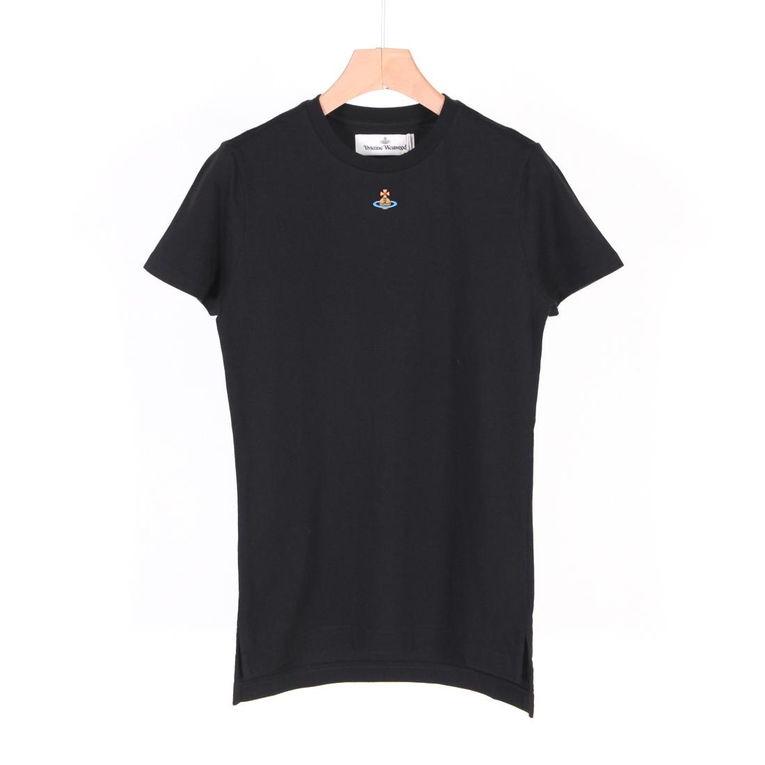 

Женская футболка Vivienne Westwood с короткими рукавами 23FW Peru ORB, круглая черная 3G010017 J001M N401