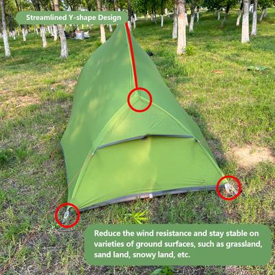 Outdoor Camping Tent for 1-2 Person Lightweight Waterproof Windproof Camping Tent for Backpacking