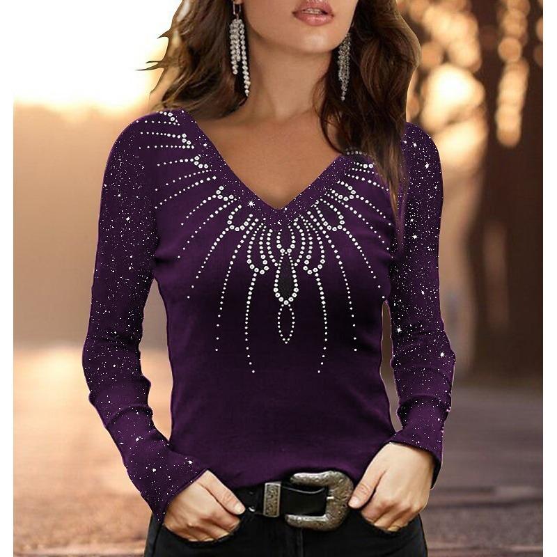 

JPNTKY Women s Fashion Casual Long Sleeve V Neck Blouses & Shirts XXXXXL