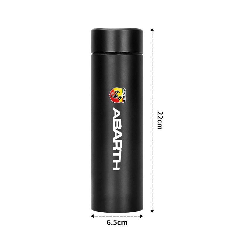 GJIFK1 500ml Portable Car Smart Thermos Bottle Temperature Display Cup For Abarth Stilo Ducato Palio Bravo Linea Doblo 500 Grande Tipo