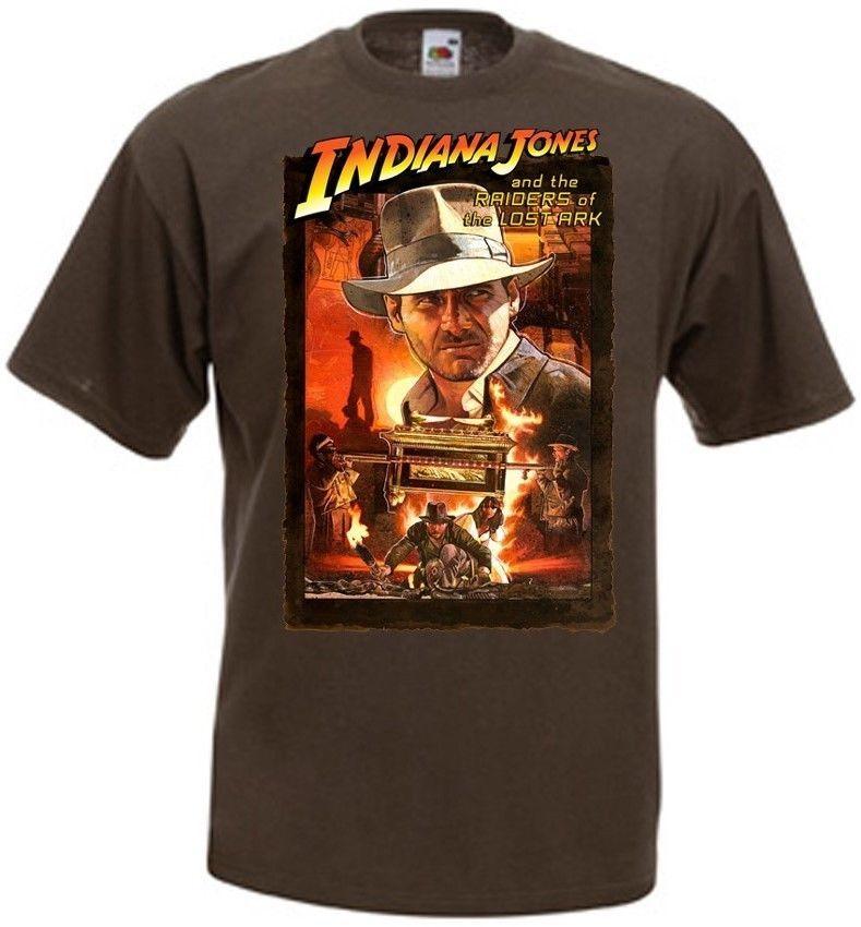 INDIANA JONES AND THE RAIDERS OF THE LOST ARK Poster v.1 T-shirt brown all sizes L