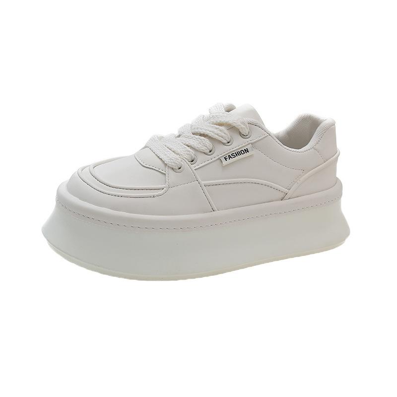 Internet celebrities thick-soled heightening white shoes women's  spring and autumn new fashion versatile explosion breathable casual sports shoes