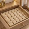 2 Pcs 24 Slots Jewelry Display Tray MDF Base Jewelry Showcase Jewelry Storage Case  For Pendants