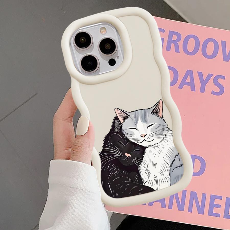 Case for iPhone 12 XR 16 Pro Max 11 8 14 13 17 Air 15 Plus Soft Phone Cover Cute Cat