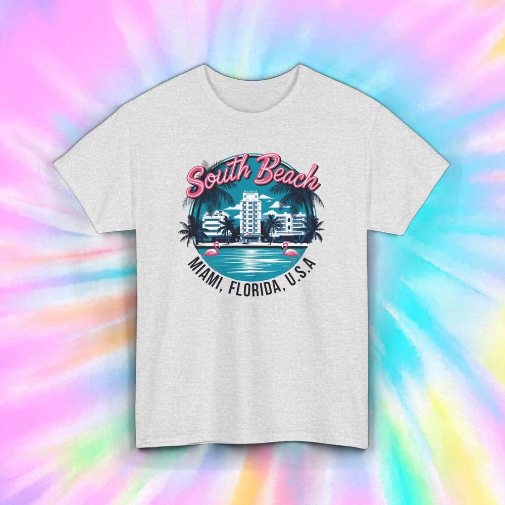 South Beach Miami T-Shirt | Florida Coastal Graphic Tee | Beachwear Souvenir