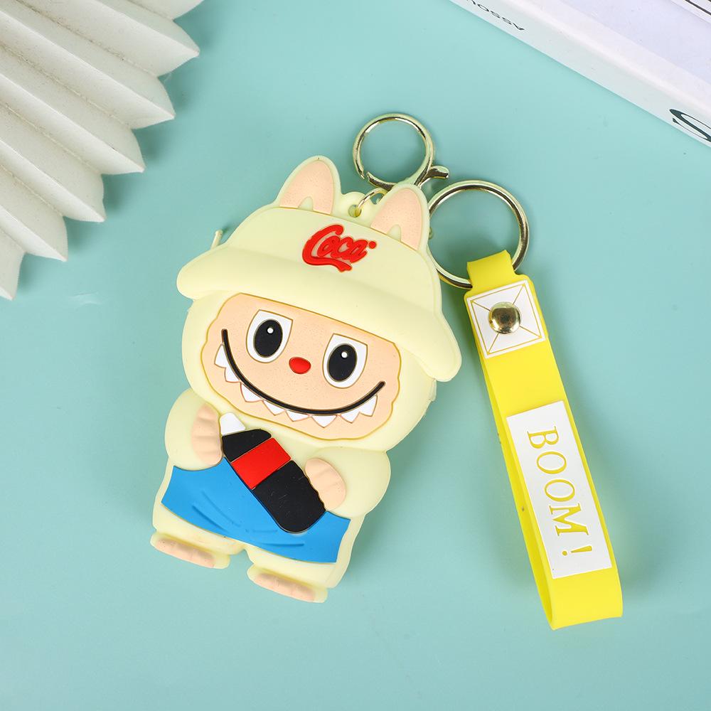 

Labubu Coin Purse Keychain & Doll Pendant - Student Gift & Storage Bag світло-жовтого кольору