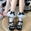 Lolita Heart Design Nylon Kneehigh Socks With Breathable And Odorresistant Features