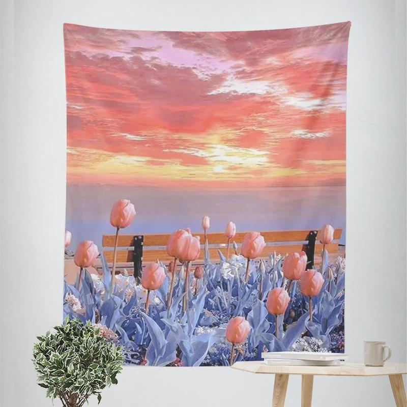 Oil Painting Landscape Beautiful Decorative Tapestry Home Wall Decoration Office Living Room Tapestry