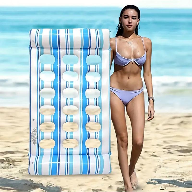 1PC Floating Raft On Water Portable PVC Floating Raft Floating Row Chair Floating Bed Creative 120x70cm