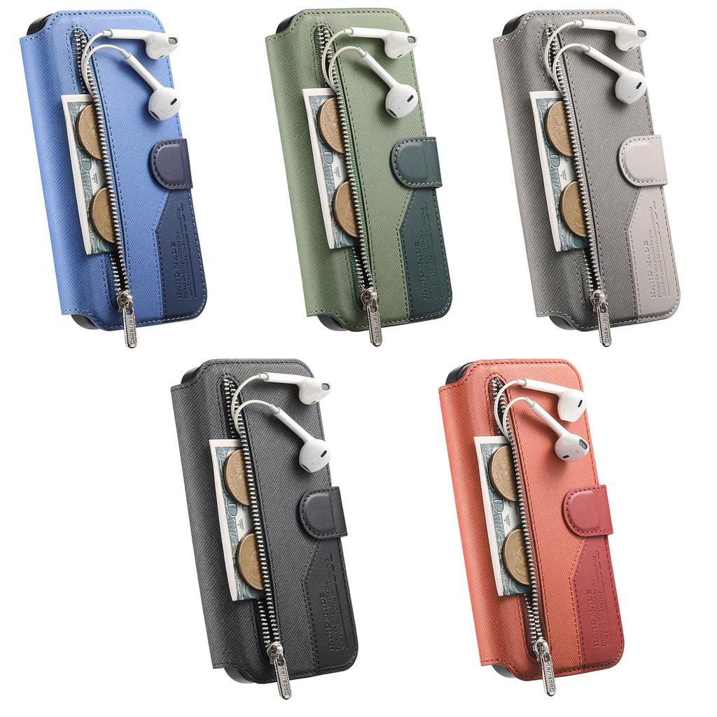 2 In 1 Detachable Magneic Zipper Cards Solt Wallet Leather Case For iPhone 17 Pro Max 16 Plus 15 14 13 12 Flip Bag Pocket Cover