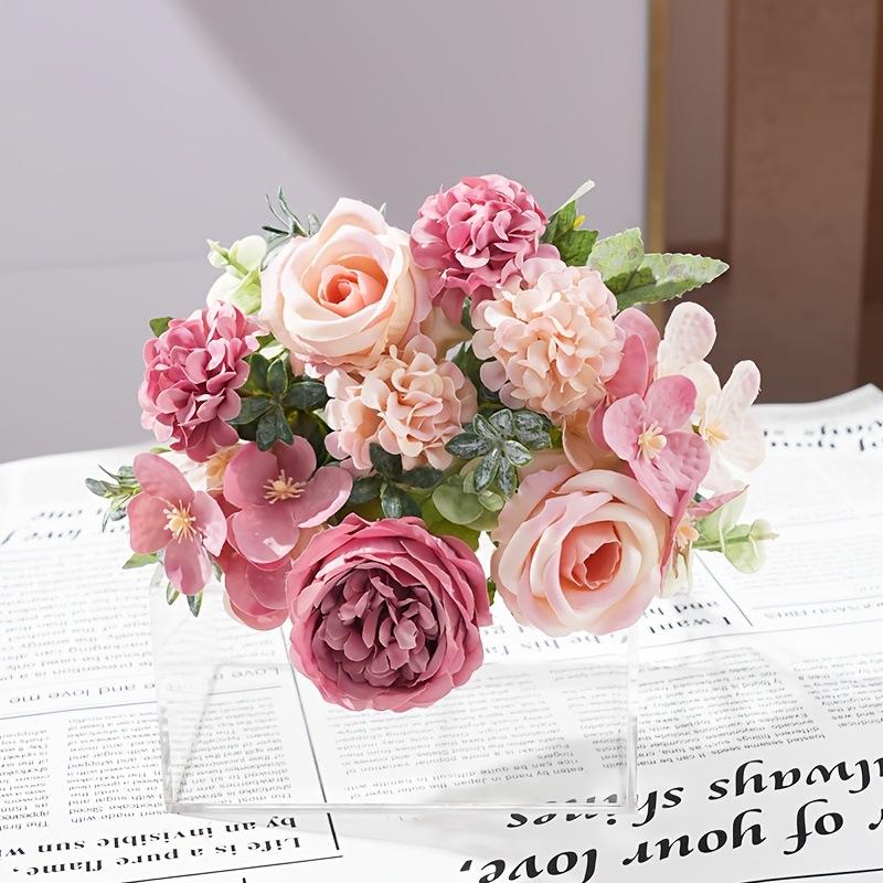 Peony Rose Hydrangea Wedding Decoration Dining Table Photography Props Artificial Fake Flower Factory Party Vase Arrangement