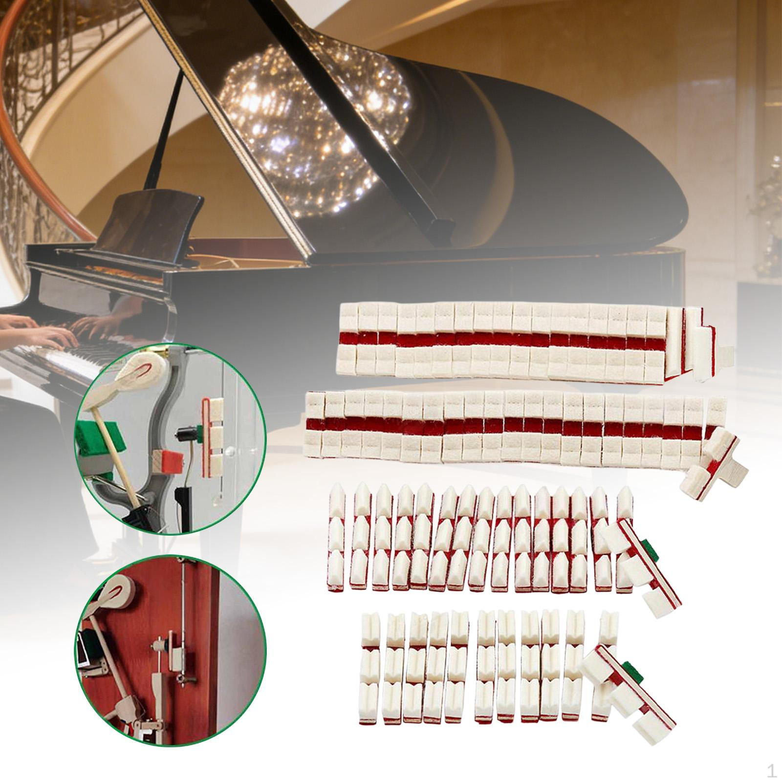 70 Pieces Upright Piano Damper Dampening Head Set Action Parts Replacement Wedges Accessories 70pcs