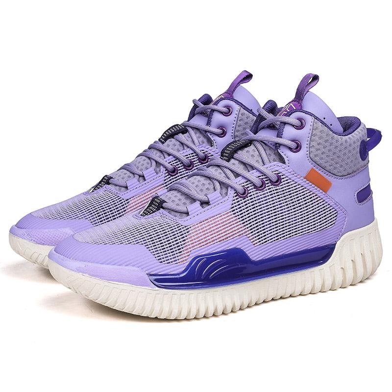 

Высококачественные фиолетовые баскетбольные кроссовки для мужчин, профессиональные высокие баскетбольные кроссовки для мужчин, дышащая нескользящая женская спортивная обувь 41
