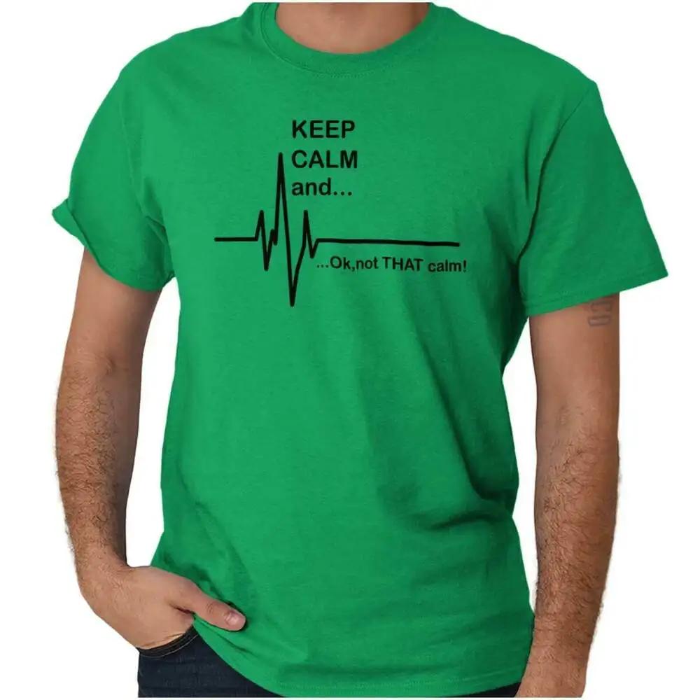 Keep Calm Funny Doctor Nurse Heartbeat Medic TShirt 100 Cotton ONeck Summer Short Sleeve Casual Unisex Tshirt Size S3XL