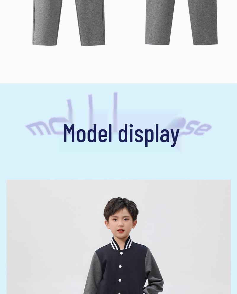 Unisex Navy Blue School Uniform Jacket & Pants Set, Perfect for Spring & Autumn