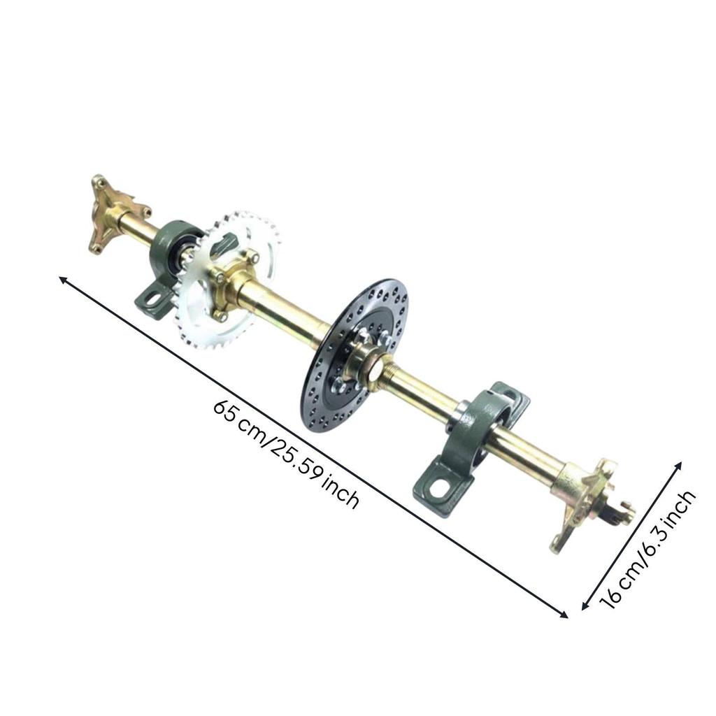 Kit Asse Posteriore Go Kart Componente Durevole con Supporto Freno per Costruzione Garage Slide