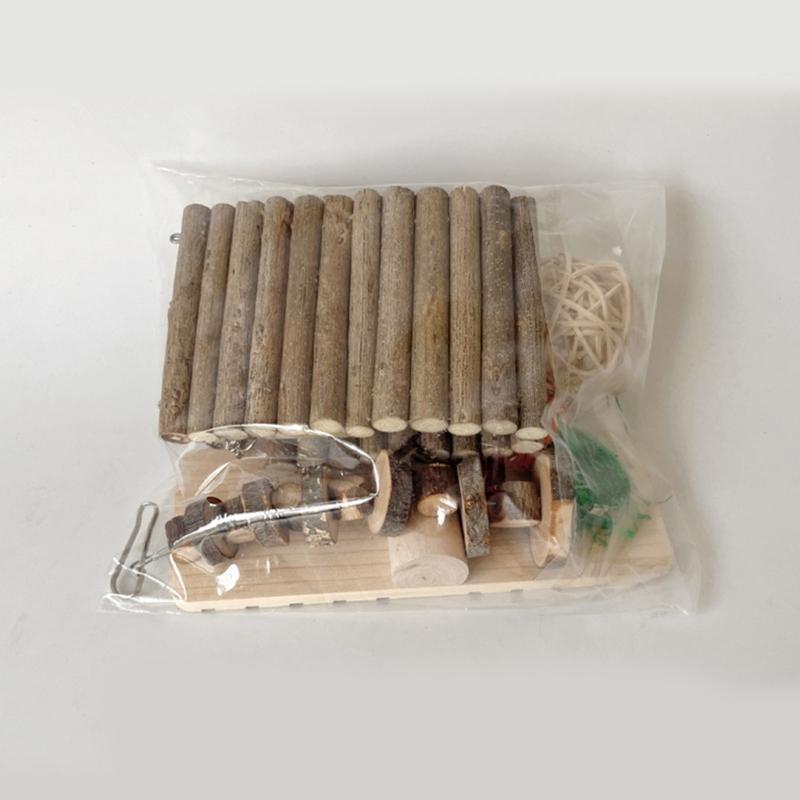Haustierspielzeug Großhandel 8 Stück Hamster Schaukelbrücke Spielzeug Wippe Rattan Spielzeug Schleif Kletterspielzeug Kleintierkäfig Spielplätze Haustierbedarf