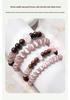 Golden Sandalwood Double Layer Cat's Eye Bracelet - Light Luxury Chinese Style Women's Jewelry