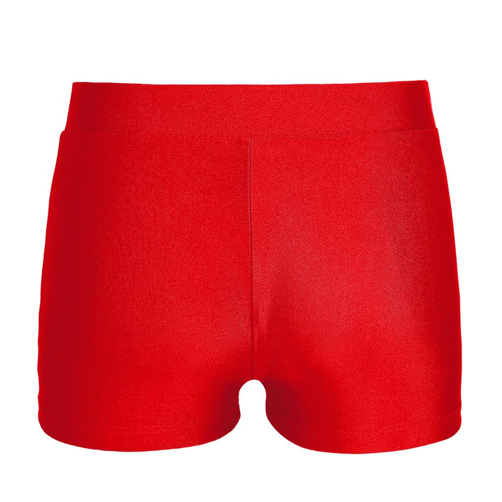 Mädchen Sportliche V-Bund Stretch Shorts Atmungsaktive Unterteile für Tanztraining Gymnastik Wettkämpfe