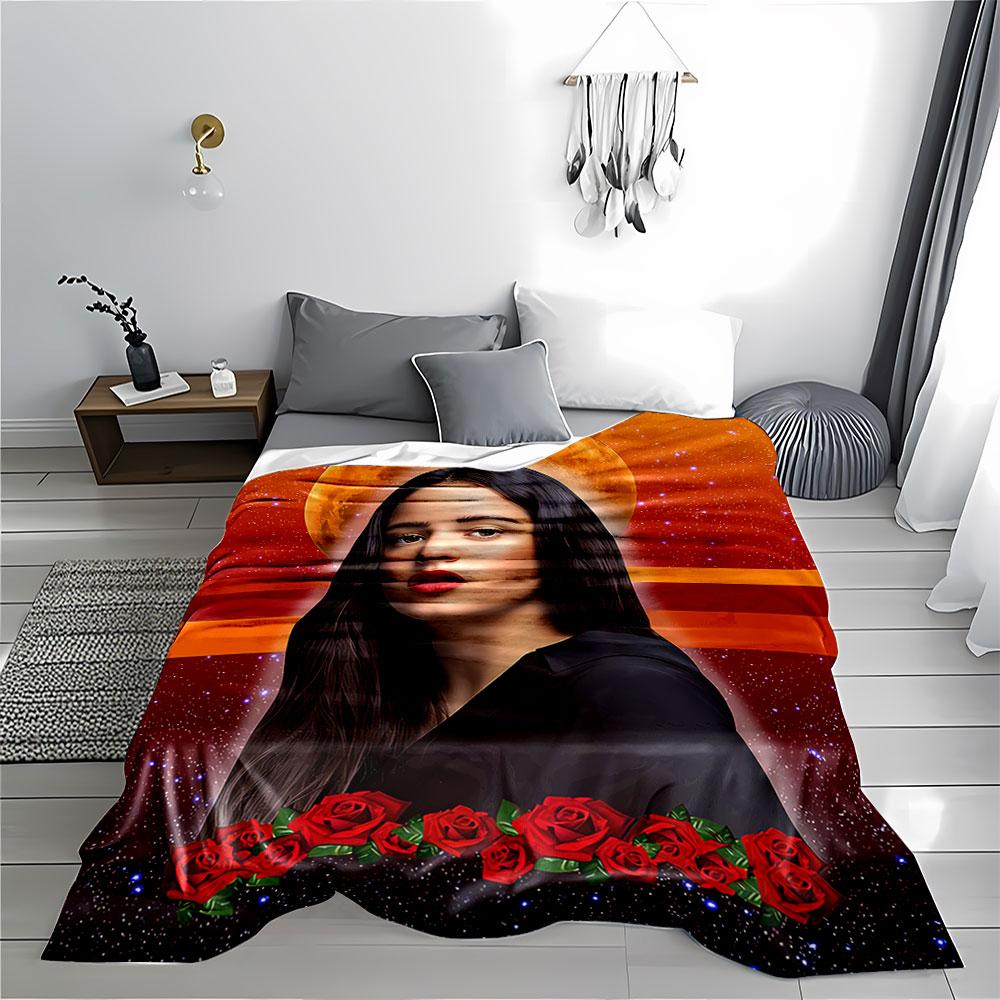 Moonlit Woman with Roses Blanket for all seasons blanket lunch break throw gift