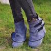 Höst Vinter Grova Ankelboots Dam Varma Stövlar Handgjorda Mode Retro Boots Mamma Boots Damstövlar