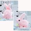 Simulated Electric Rabbit Plush Toy Long Ears Little Tie-Dyed Rabbit Doll  Holiday Gifts