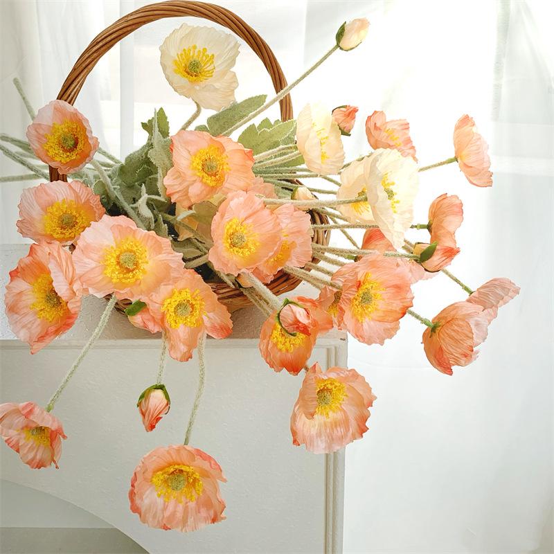 Icelandic Poppy Artificial Silk Flowers for Home Decor