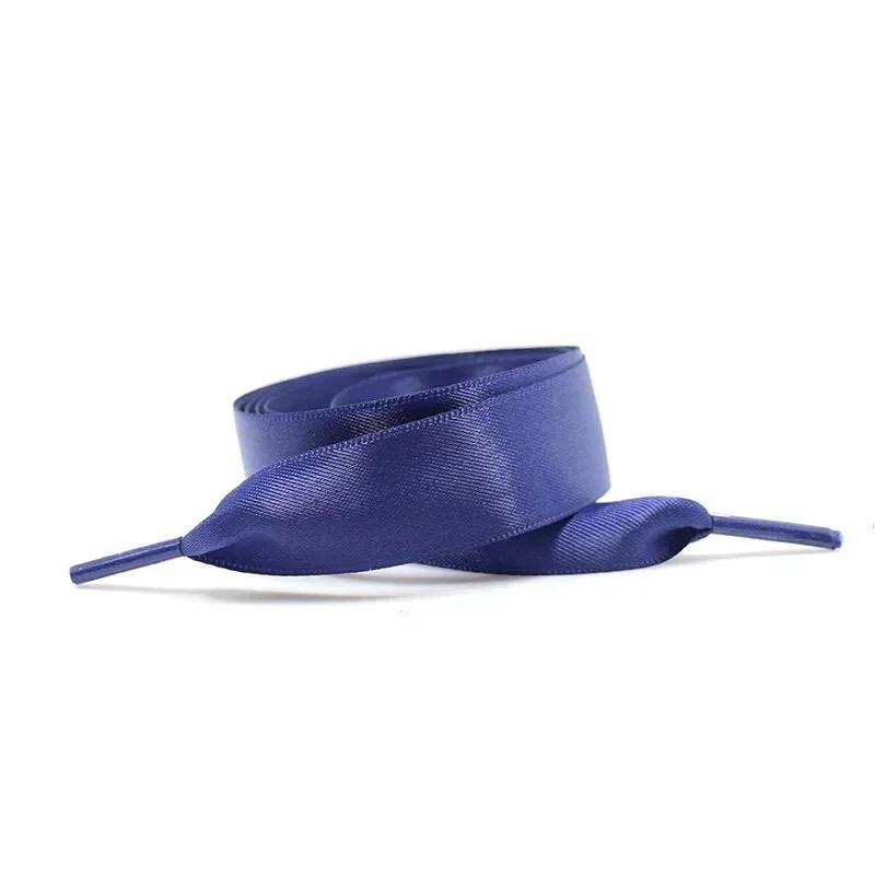 2CM Width Silk Satin Shoelaces Flat Ribbon Shoelace Women Sneakers Boots Shoe laces 22 Colors Length 80CM 100CM 120CM 1Pair