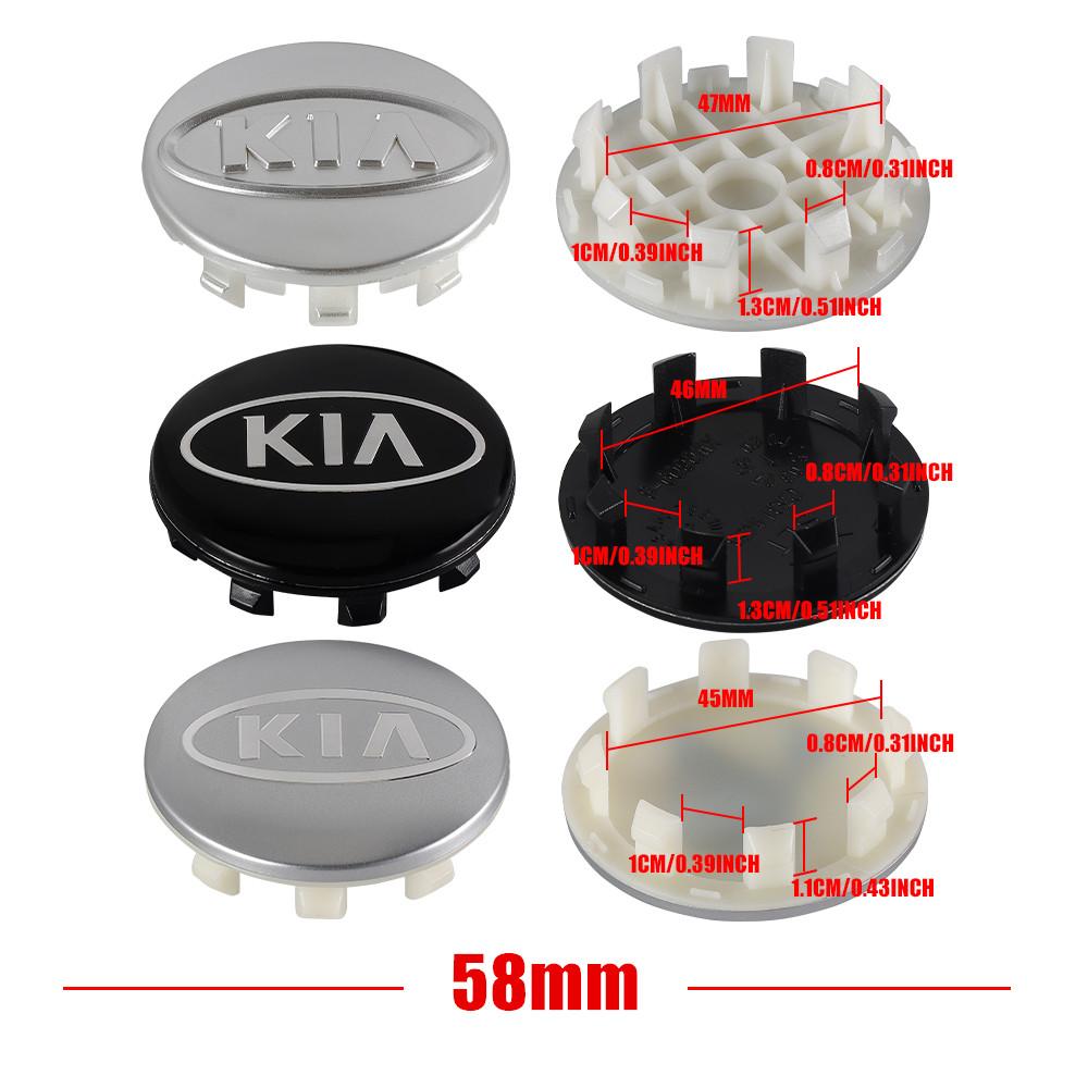 RGC1 4Pcs 58Mm Original Car Styling Wheel Center Cap Hub Covers Badge Accessories for Kia Sportage Rio Ceed Cerato Soul Ornaments