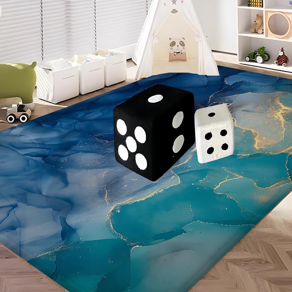 Kolor Niebieski Złoty Biały Marmur Obszar Przedpokój Dywan Antypoślizgowa Mata do Pralni Wystrój Pralni Balkon Dziecko Pokój Dzienny Dywanik do Toalety