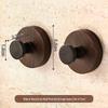 LIEI Walnut Wood Grain Suction Cup Knob Hook