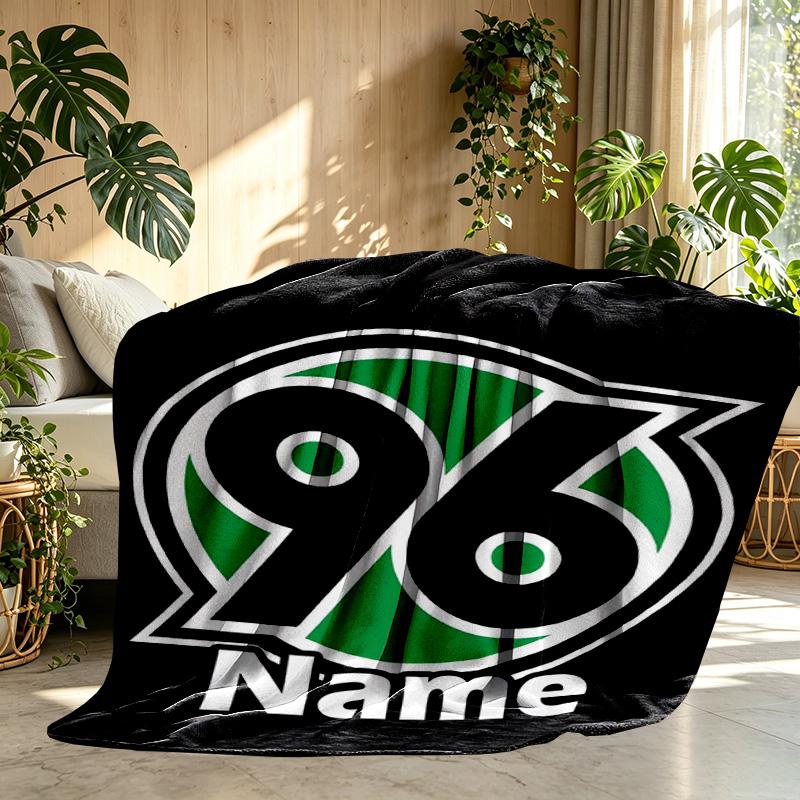Custom Name Personalized Hannover 96 Football Print Blanket, Home Decor, Bedroom, Sofa, Camping, Couch, Gifts for Birthday ChristmasEnthusiasts
