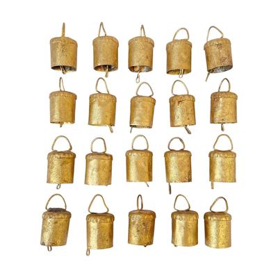 Kleine rustikale Eisen-Schellglocken zum Basteln, Vintage-Kuhglocken-Dekor für weihnachtliche Bauernhaus-Kränze und Boho-DIY-Windspiele