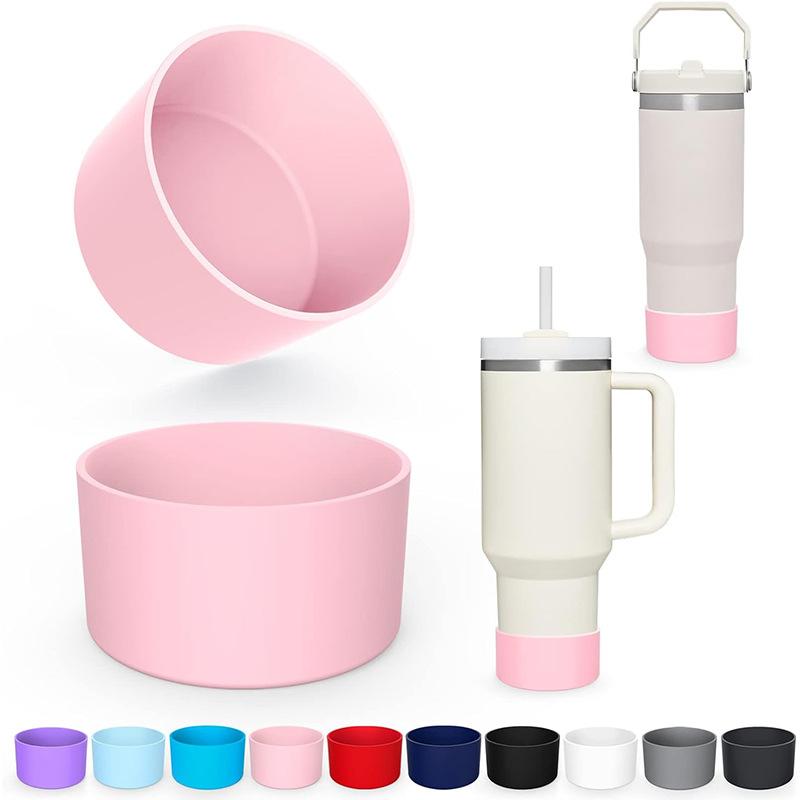 Silicone Insulated Cup Protective Sleeve For 40oz 30oz 20oz Water Bottle Silicone Boot Bottom Sleeve Cover Non-Slip Cup Sleeve