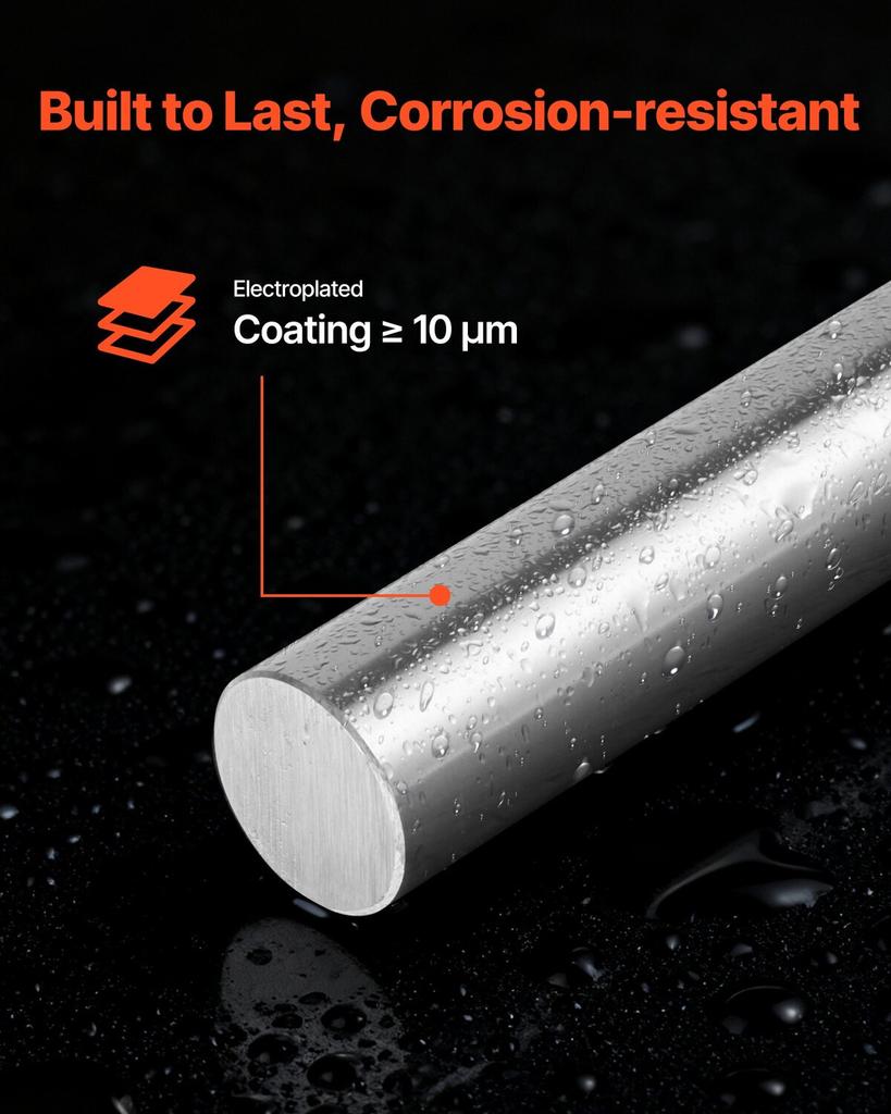 2PCS Linear Motion Rod, 20 Mm X 1200 Mm (0.79 X 47.24 In), SFC20 Carbon Steel Linear Rod Shaft, Anti Rust and High Precision, High Hardness Shaft, for