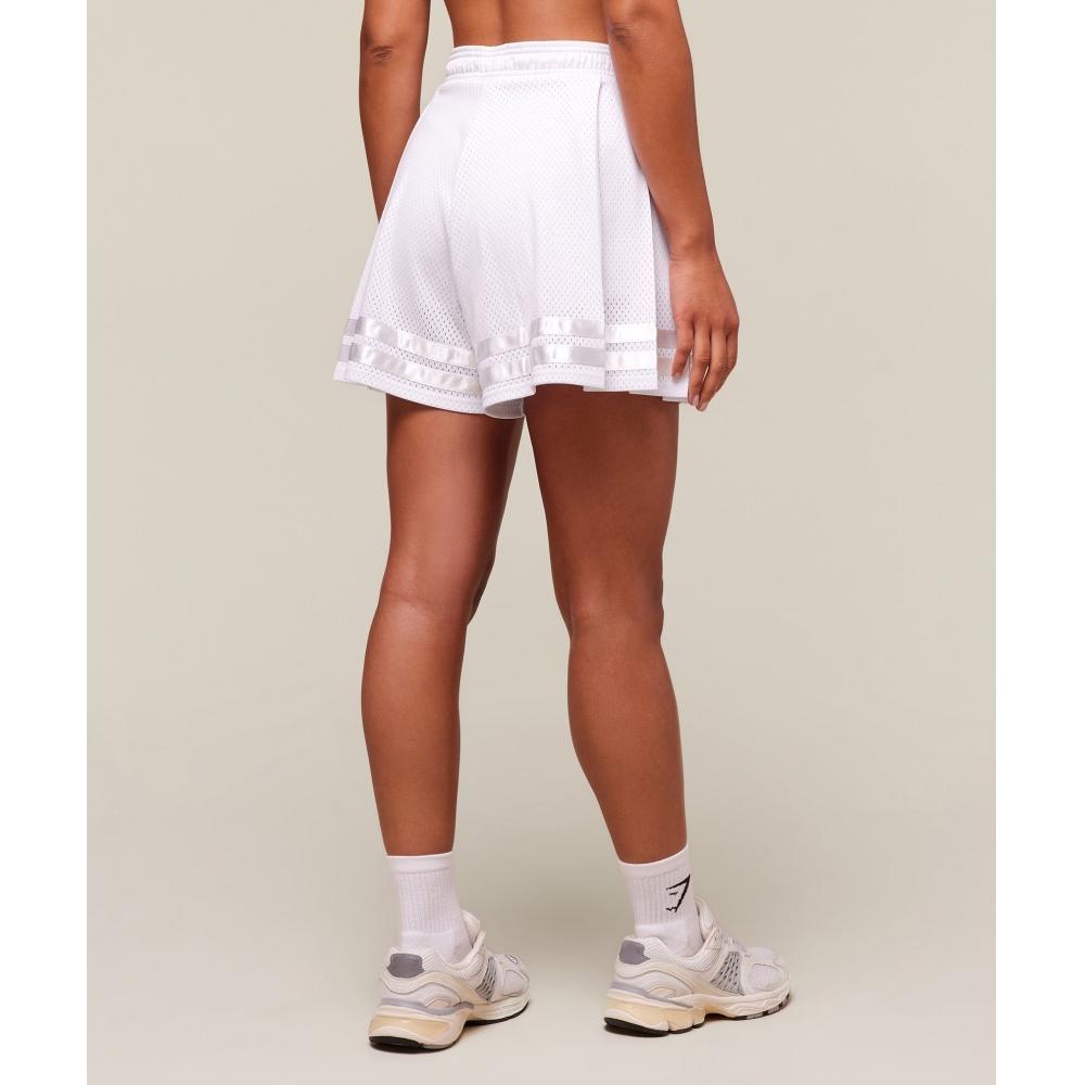 Gymshark Mesh Pleated Shorts White B3b5x Wb57