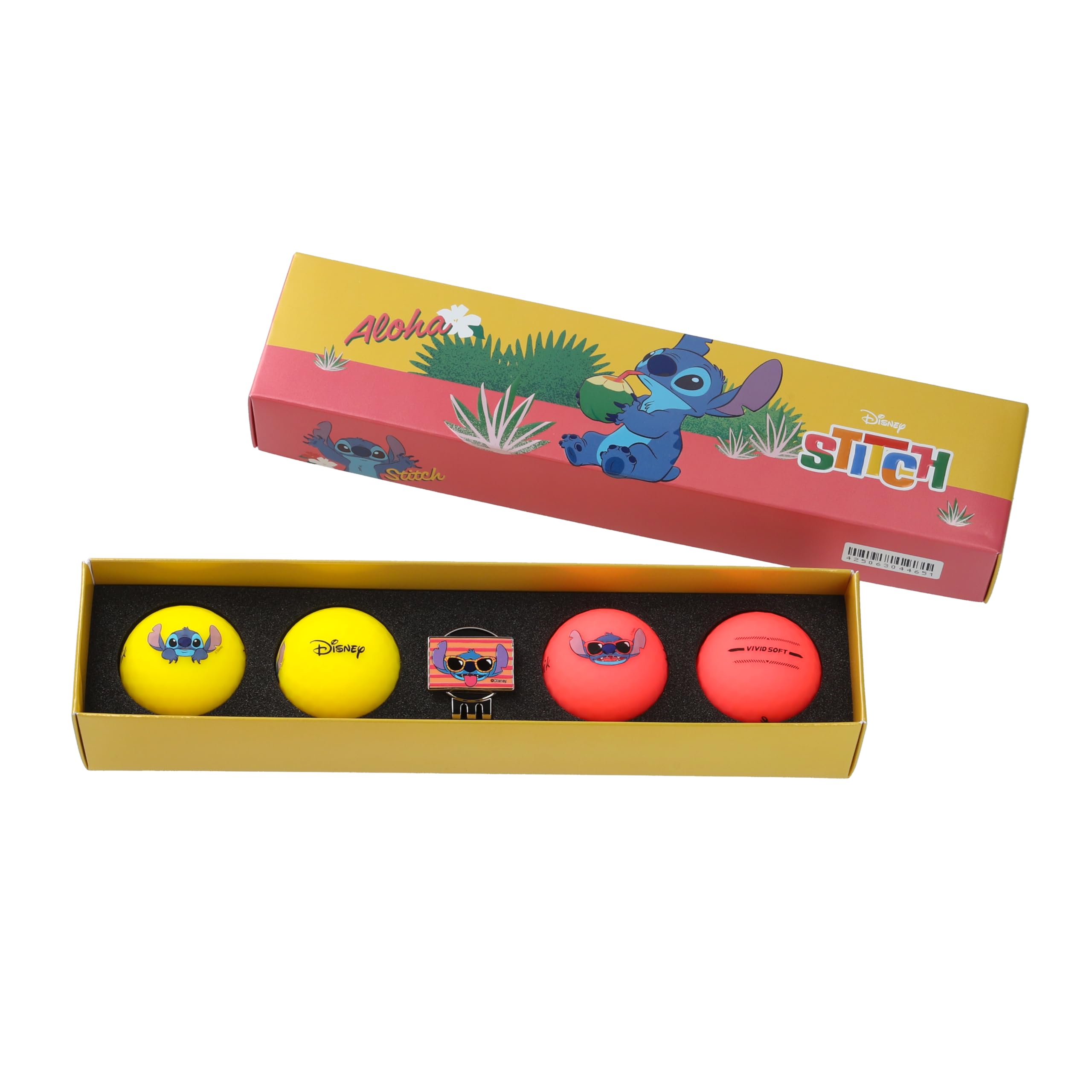 

Воздушные шары Volvik Disney Stitch Aloha желтого/розового цвета, набор из 4 штук с маркерами